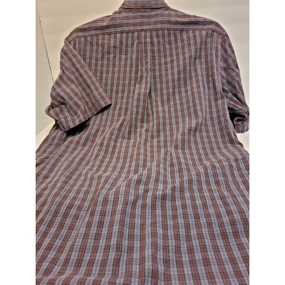 Ralph Lauren Blake Gray And White Plaid Mens Short‎ Sleeve Shirt Size M - Picture 2 of 5